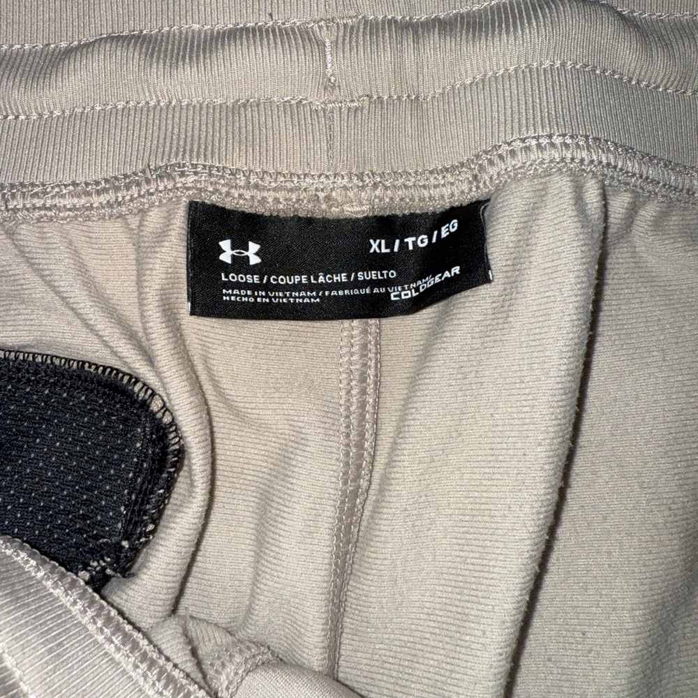 Men’s Under Armour Beige Joggers with Black Detail - Picture 2 of 4
